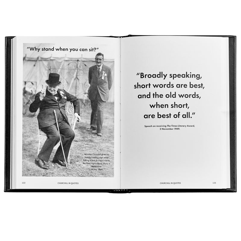 Churchill Wit & Wisdom / Hand Bound Leather Book