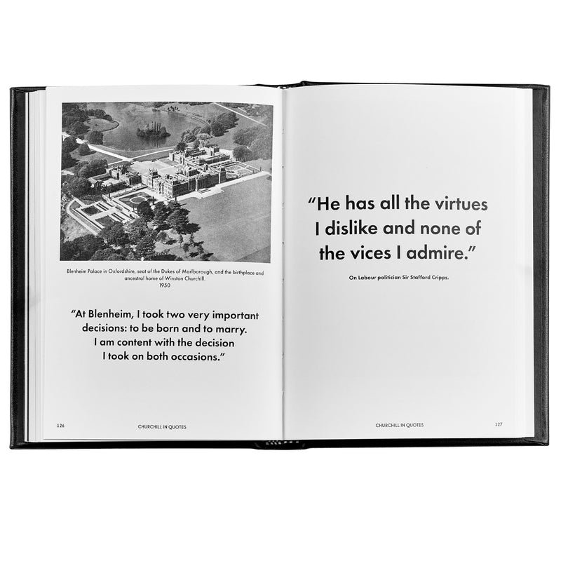 Churchill Wit & Wisdom / Hand Bound Leather Book