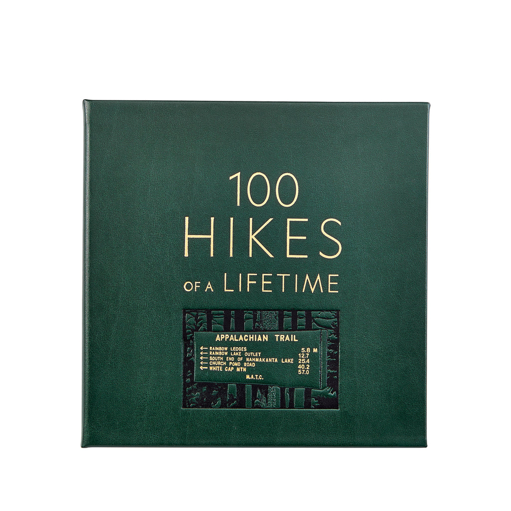 100 Hikes Of A Lifetime / Hand Bound Leather Book