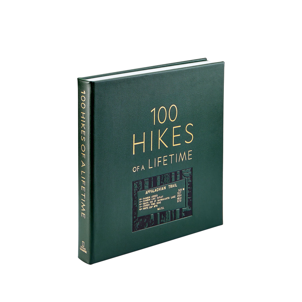 100 Hikes Of A Lifetime / Hand Bound Leather Book