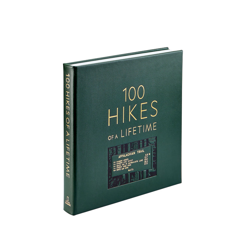 100 Hikes Of A Lifetime / Hand Bound Leather Book