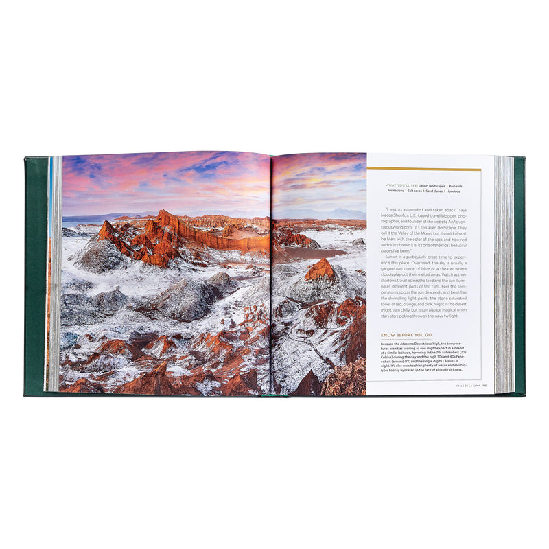 100 Hikes Of A Lifetime / Hand Bound Leather Book