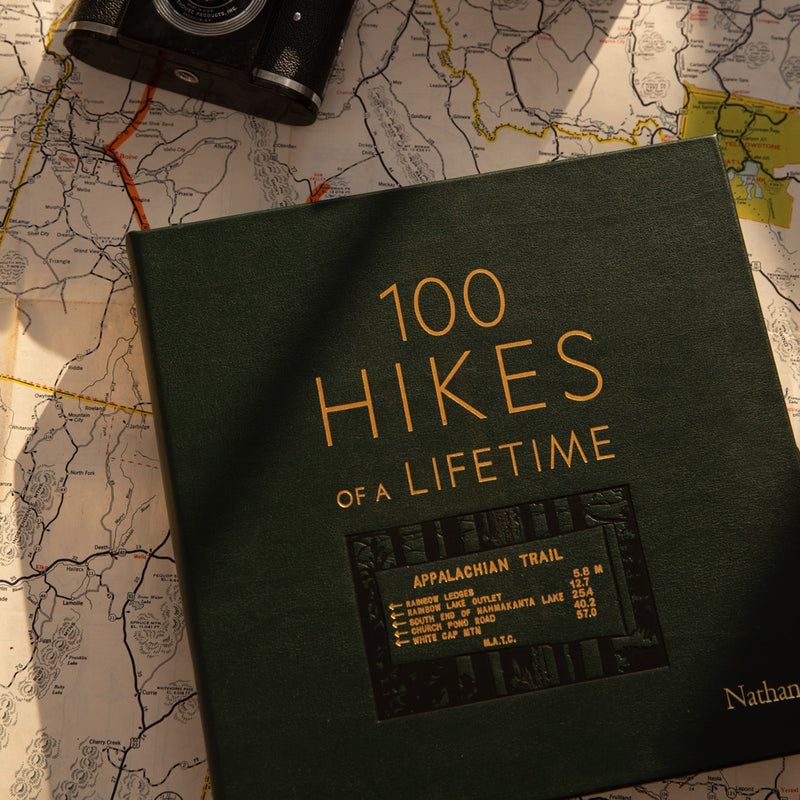 100 Hikes Of A Lifetime / Hand Bound Leather Book