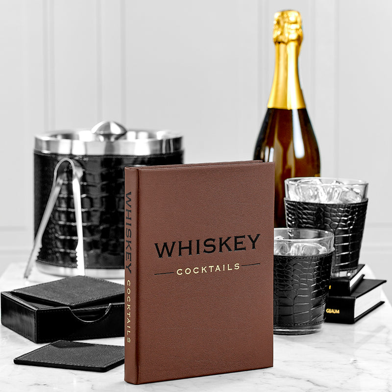Whiskey Cocktails / Hand Bound Leather Book