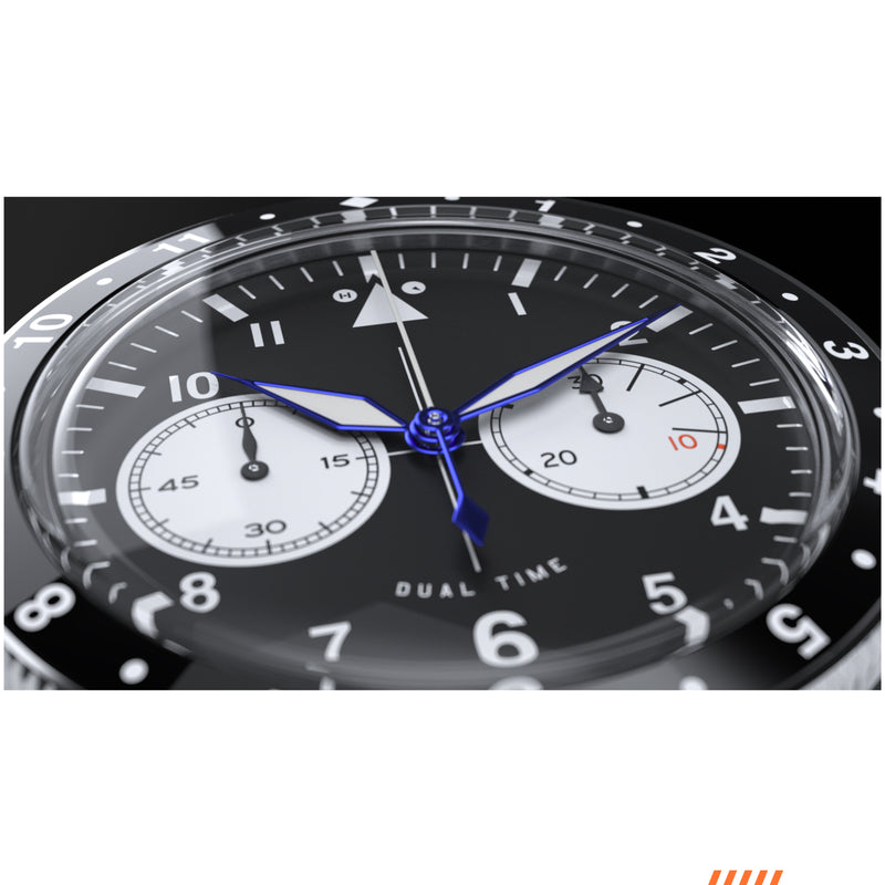 The Hawkeye Chronograph / Long Island Watch Special Collaboration (Black Dial)