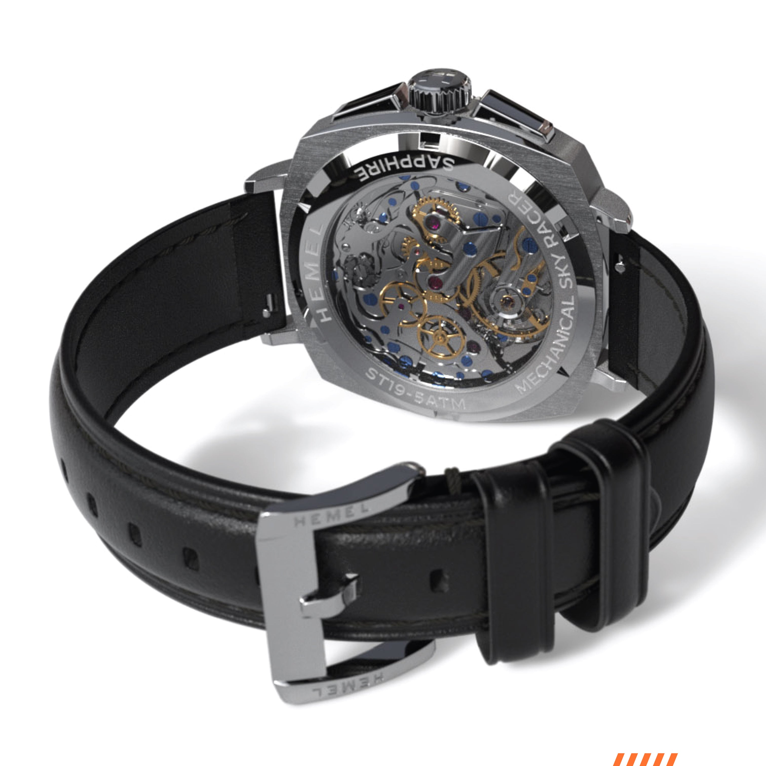 Hermh ブラックメタル　BLACKL Sky Racer / Hand Winding Mechanical / Midnight Black – Hemel