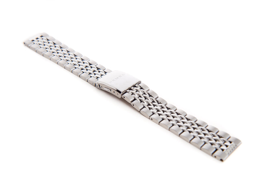 22mm Retro Beads Of Rice Stainless Steel Bracelet